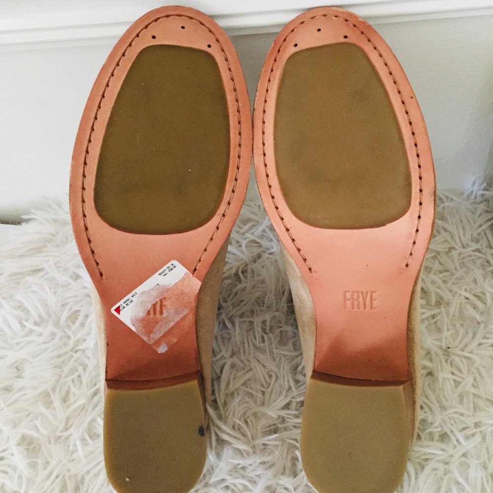 New Frye Suede Heeled Naomi Mules - Picture 9 of 9